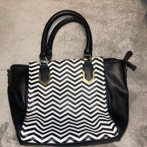 Black and white purse